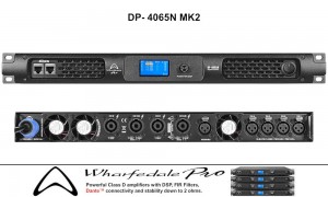 WHARFEDALE PRO DP-4065N MK2 4-Kanal Digitalendstufe DSP, FIR, DANTE®, HI/LO-Z, 4 x 1870W RMS/2Ω