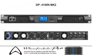 WHARFEDALE PRO DP-4100N MK2 4-Kanal Digitalendstufe DSP, FIR, DANTE®, HI/LO-Z, 4 x 2890W RMS/2Ω