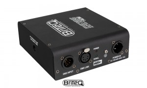 BRITEQ DS125-RDM 2-Weg DMX-SPLITTER mit Booster, XLR 5-pol/Powercon TRUE1