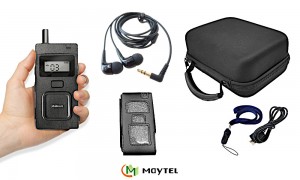 MAYTEL MULTICOM HEADPHONE für das kabellose Abhören der Kommunikation zwischen Schiedsrichtern, Tour-Guides, Bergsteigern, Radfahrern, Feuerwehr