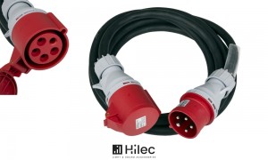 HILEC CEE-CABLE-32A-5G6-5M 5-poliges CEE-Verlängerungskabel 32A, 5x6mm², Länge 5m