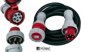 HILEC CEE-CABLE-63A-5G16-10M 5-poliges CEE-Verlängerungskabel 63A, 5x16mm², Länge 10m