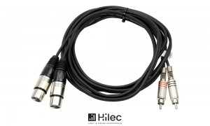HILEC CL-25 Audio/Linienkabel 2 x Cinch/RCA - 2 x XLR/F 3-Pol