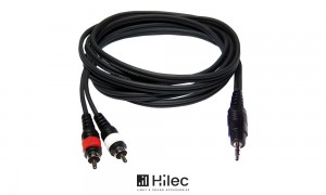 HILEC Audiokabel Stereo Minijack 3.5mm - 2 x Cinch