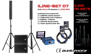 AUDIOPHONY iLINE PA-SET 7 Aktiv Stereo PA-System 2x510W, DSP