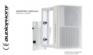 AUDIOPHONY iLINE23supw Halterung horizontal und vertikal schwenkbar, weiss