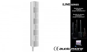 AUDIOPHONY iLINE83Bw Column Lautsprecher weiss 160W/16Ω