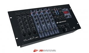 JB SYSTEMS CLUB7-USB DJ/Club-Mixer mit 4 Stereo Eingangs-Kanälen umschaltbar, bis zu 10 Line/Phono-Quellen, 3 Mic-Eingänge mit Talk-over, USB-Port für PC/MAC