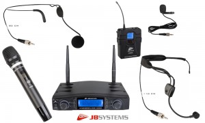 JB SYSTEMS 1/2-Kanal UHF Drahtlos-System zum kombinieren