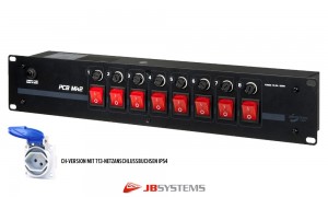 JB SYSTEMS PC-8CH MKII 19" Stromverteiler mit T13 CH-BUCHSEN