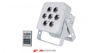 JB SYSTEMS LED-PLANO 7FC-WHITE LED-Projektor weiss, 7 x 8W, RGBW