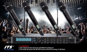 JTS R-4HM4BB SET 4-Kanal UHF-System mit 4 dynamischen Handmikrofonen