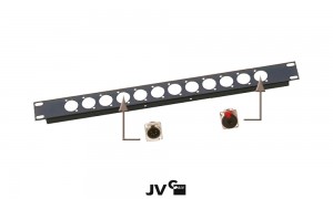 JV CASE RP 1U/XLR Rackpanel für 12 x XLR/D-Size 