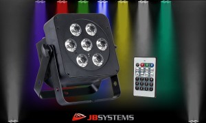 JB SYSTEMS LED-PLANO 6in1 LED-Projektor 7 x 12W RGBWA+UV