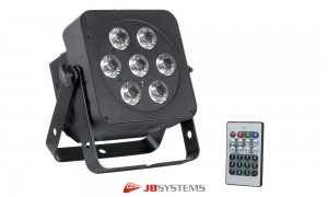 JB SYSTEMS LED-PLANO 6in1 LED-Projektor 7x12W RGBWA+UV, Abstrahlwinkel 30°