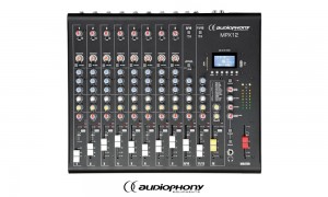 AUDIOPHONY MPX12 - 12-Kanal Mixer mit Bluetooth/USB/FX