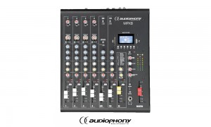 AUDIOPHONY MPX8 - 8-Kanal Mixer mit Bluetooth/USB/FX