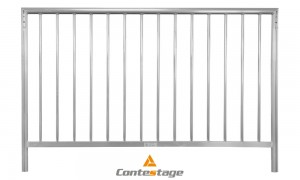 CONTESTAGE PLTS-G2x1 Guardrail 2m mit Vertikalstreben zu PLTS STAGE-Serie