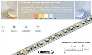CONTEST PURETAPE12020-WARMCOLD LED-Tape 3000K-6000K, IP20