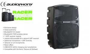 AUDIOPHONY RACER120/F5 Mobiles PA-System 120W RMS mit Mediaplayer/BT/UHF-Receiver