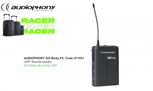 AUDIOPHONY GO-BODY-F5 UHF-Sender zu RACER und GO-80 Serie