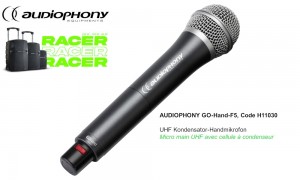 AUDIOPHONY GO-HAND-F5 Handmikrofon zu RACER und GO-80 Serie