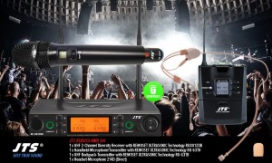 JTS RU8012-HMD SET 2-Kanal UHF-System mit Handmic & Headset (Direct)