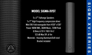 WHARFEDALE PRO SIGMA-XV5T-B Passiv Lautsprecher schwarz, 180W RMS/8Ω/100V