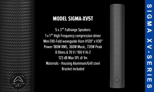 WHARFEDALE PRO SIGMA-XV5T-B Passiv Lautsprecher schwarz, 180W RMS/8Ω/100V