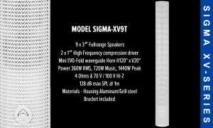 WHARFEDALE PRO SIGMA-XV9T-W Passiv Lautsprecher weiss, 360W RMS/4Ω/100V