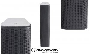AUDIOPHONY SLINE441B Passiv Säulenlautsprecher schwarz, 200W RMS/8Ω