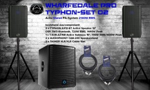 WHARFEDALE PRO TYPHON SET 2 Aktiv Stereo PA-System 2140W, DSP, Bluetooth