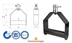 CONTESTAGE UNO-A Bügel mit Verbinder, Farbe SCHWARZ