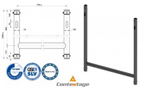 CONTESTAGE UNO-H Frame/H-Rahmen, Farbe SCHWARZ