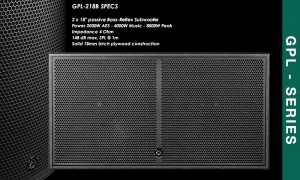 WHARFEDALE PRO GPL-218B Passiv 2x18" Dual-XBand Mono Subbass, 2000W/8000W/4Ω