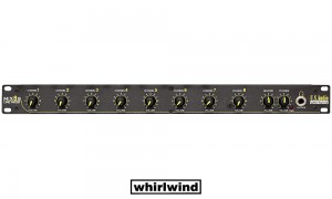 WHIRLWIND MIX-8S Professioneller Mixer mit sym. 8 Stereo/Mono Line-Eingängen und einem sym. Stereo/Mono Ausgang, Stereo/Moni Jack 6.3mm