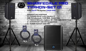WHARFEDALE PRO TYPHON SET 1 Aktiv Stereo PA-System 2140W, DSP, Bluetooth