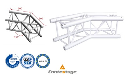 CONTESTAGE AGQUA-04W Winkel 135°- 2 Directions, Farbe WEISS