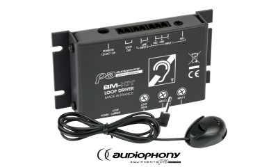 AUDIOPHONY BM-KIT Kompakter Induktions-Verstärker für Schalter-Bereiche und Flächen bis 60m² mit Mikrofon