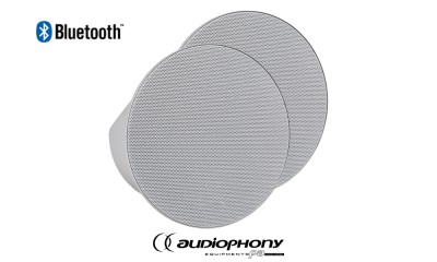 AUDIOPHONY CHP6A-BSET Aktiv Decken-Lautsprecher Set mit Bluetooth 2 x 10W RMS, 6.5", 8Ω, Invisible Edge-Design, Ø190mm