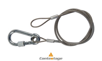 CONTESTAGE SC40S Sicherungsseil Ø 2mm/60cm, MWL 40kg, silber