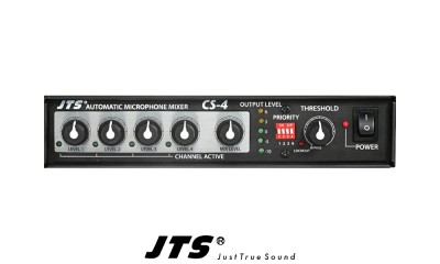 JTS CS-4 Automatic Mixer mit 4 umschaltbaren Mic/Line Eingängen