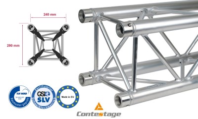 CONTESTAGE QUA29-200 Truss 200cm, Farbe ALU