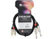 HILEC PREMIUM SERIE Audiokabel 2 x Monojack 6.3mm - 2 x Cinch