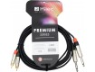 HILEC PREMIUM SERIE Audiokabel 2 x Monojack 6.3mm - 2 x Cinch