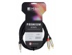 HILEC PREMIUM SERIE Audiokabel 1 x Stereo Minijack 3.5mm - 2 x Cinch