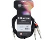 HILEC PREMIUM SERIE Audiokabel 1 x Stereo Minijack 3.5mm - 2 x Monojack 6.3mm
