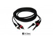 HILEC Audiokabel 2 x Jack 6.3mm - 2 x Cinch