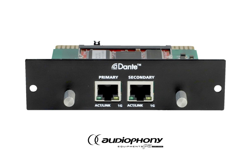 AUDIOPHONY DZ-DANTE Module enfichable DANTE™ - étend la DZ-MATRIX de 8 entrées/sorties numériques DANTE™, fonction d'urgence