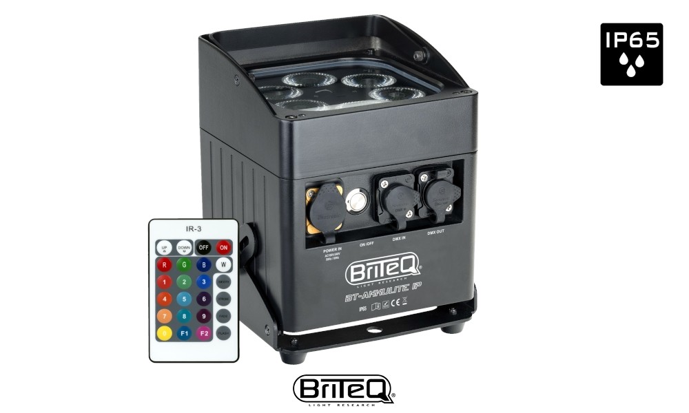BRITEQ BT-AKKULITE IP Projecteur LED 6x10W RGBWA, IP65